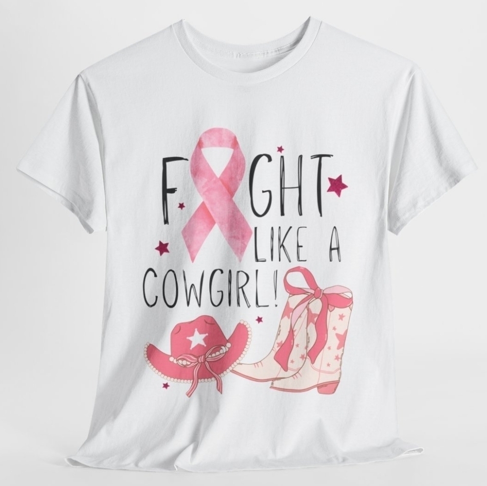 Short Sleeve Unisex Tee: Fight Like a Cowgirl - Picture 5 of 9